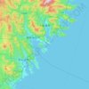Ofunato topographic map, elevation, terrain