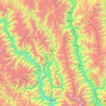 碧土乡 topographic map, elevation, terrain