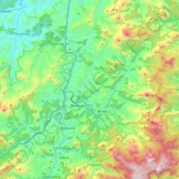 Itaipava topographic map, elevation, terrain
