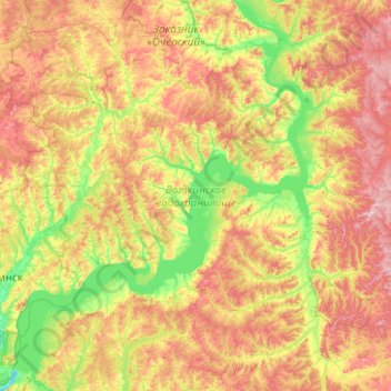 Wotkinsker Stausee topographic map, elevation, terrain