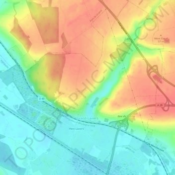 Grand-Laviers topographic map, elevation, terrain