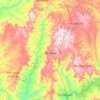 Goiatuba topographic map, elevation, terrain