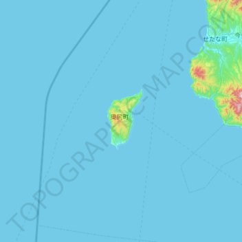 Okushiri topographic map, elevation, terrain