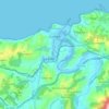 Zumaya topographic map, elevation, terrain