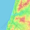 District de Tel Aviv topographic map, elevation, terrain