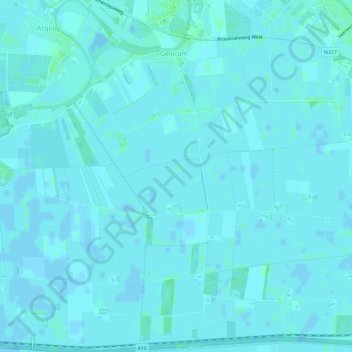 Gellicum topographic map, elevation, terrain