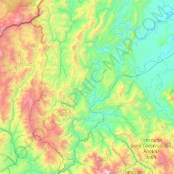 Imaza topographic map, elevation, terrain