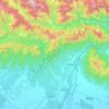 Purnagiri topographic map, elevation, terrain