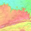 Mauganj topographic map, elevation, terrain