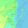 Cancún topographic map, elevation, terrain