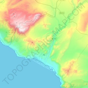 Ite topographic map, elevation, terrain