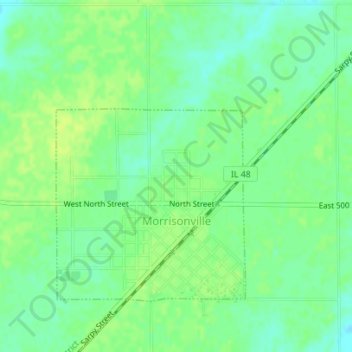 Morrisonville topographic map, elevation, terrain