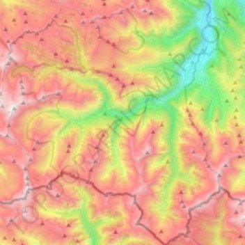 Vielle-Aure topographic map, elevation, terrain