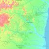 Rio Jucuruçu topographic map, elevation, terrain