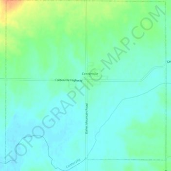 Centerville topographic map, elevation, terrain