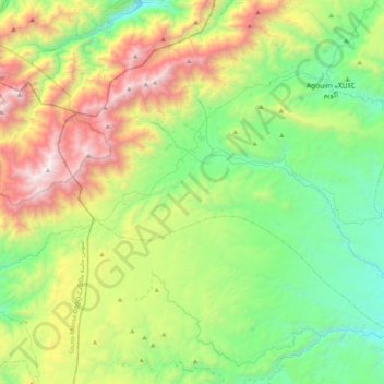 Tidli topographic map, elevation, terrain