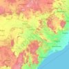 Mahanadi topographic map, elevation, terrain