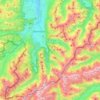 Bayern topographic map, elevation, terrain
