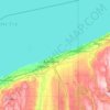 Ashtabula County topographic map, elevation, terrain