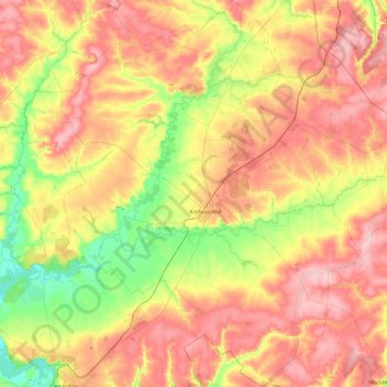 Колышлейский район topographic map, elevation, terrain