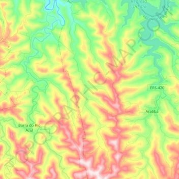 Pio X topographic map, elevation, terrain