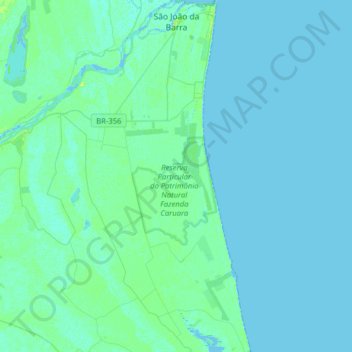 São João da Barra topographic map, elevation, terrain