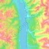Muncho Lake topographic map, elevation, terrain