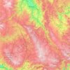 Margeride topographic map, elevation, terrain