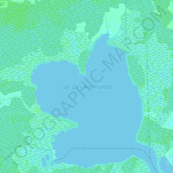 Lac Des Allemands topographic map, elevation, terrain