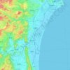 Natori topographic map, elevation, terrain