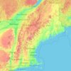 Nuova Inghilterra topographic map, elevation, terrain