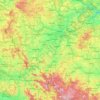 Pilsner Region topographic map, elevation, terrain