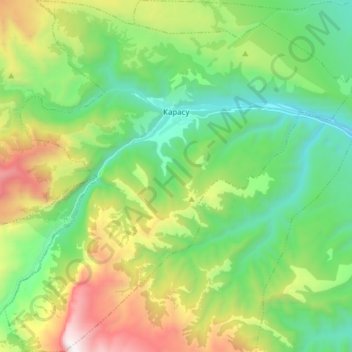 Karasu topographic map, elevation, terrain