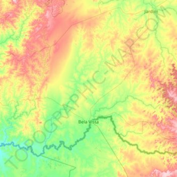 Bela Vista topographic map, elevation, terrain