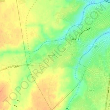 Medenine Ouest topographic map, elevation, terrain