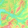 Meschduretschensk topographic map, elevation, terrain