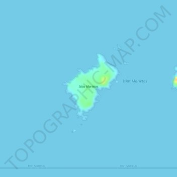 Marieta Islands topographic map, elevation, terrain