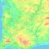 Beja topographic map, elevation, terrain