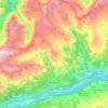 Breil/Brigels topographic map, elevation, terrain