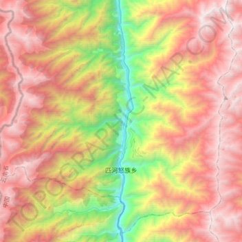 匹河怒族乡 topographic map, elevation, terrain