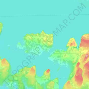 Gordon/Barrie Island topographic map, elevation, terrain