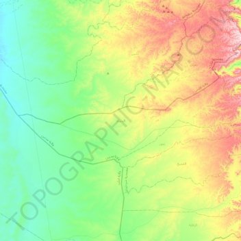 El Menzela topographic map, elevation, terrain