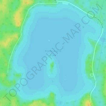 Kamiskotia Lake topographic map, elevation, terrain
