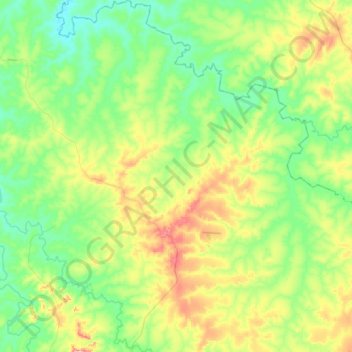 Campos Verdes topographic map, elevation, terrain