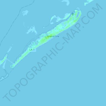 Grand Isle topographic map, elevation, terrain