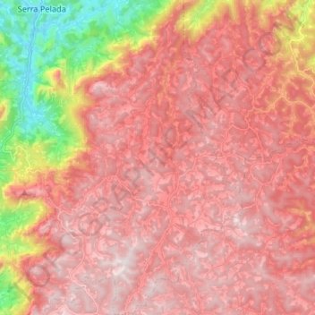 Mata Fria topographic map, elevation, terrain
