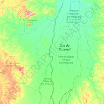 São Félix do Araguaia topographic map, elevation, terrain