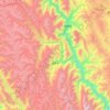 曲登乡 topographic map, elevation, terrain
