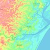 Indiaroba topographic map, elevation, terrain