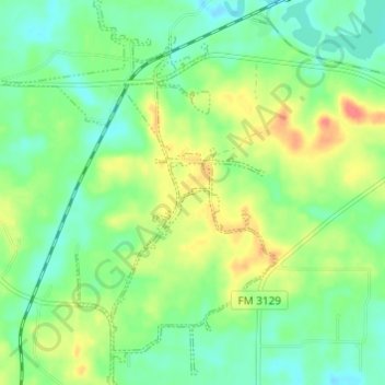 Domino topographic map, elevation, terrain